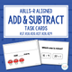 Add & Subtract cover with ABLLS-R task codes and sample task cards