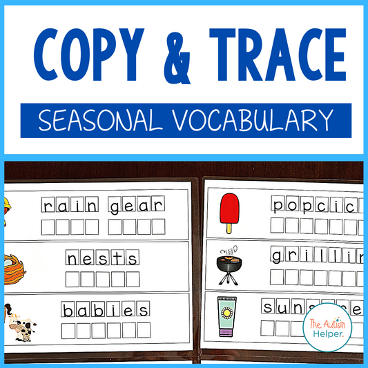 Copy & Trace Seasonal Vocabulary
