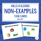 Non-Examples cover with ABLLS-R task codes and sample task cards