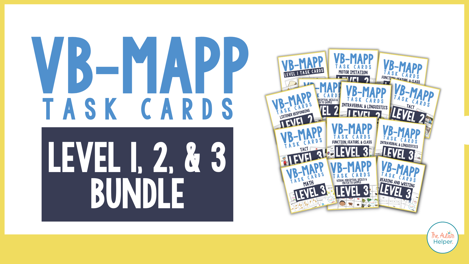 VB-MAPP Task Cards {LEVEL 1,2 AND 3 BUNDLE} – The Autism Helper