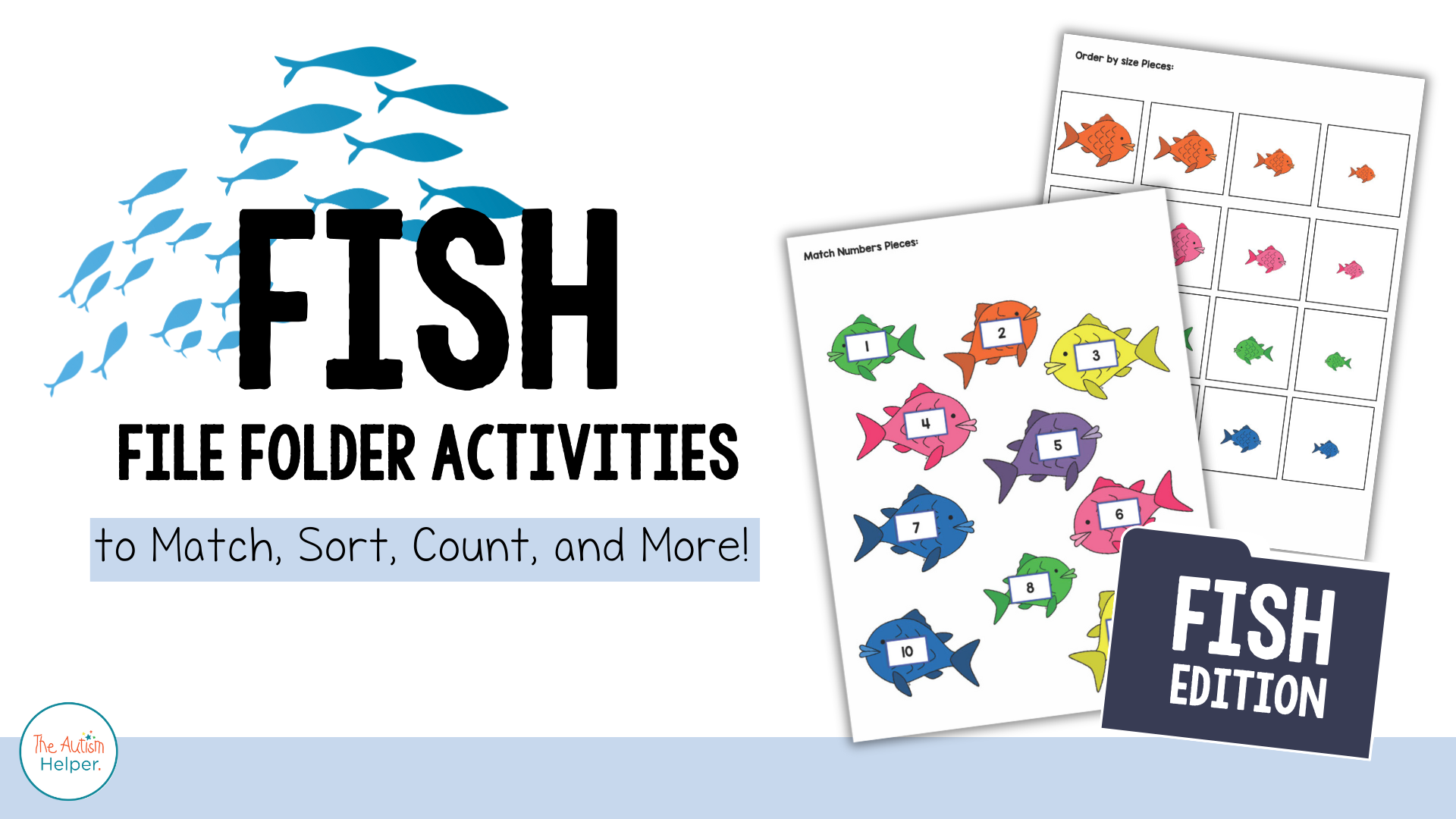 Fish Themed File Folder Activities – The Autism Helper