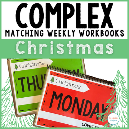 Complex Matching Weekly Workbooks - Christmas