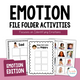 Emotions File Folder Activities cover featuring six printable and digital tasks