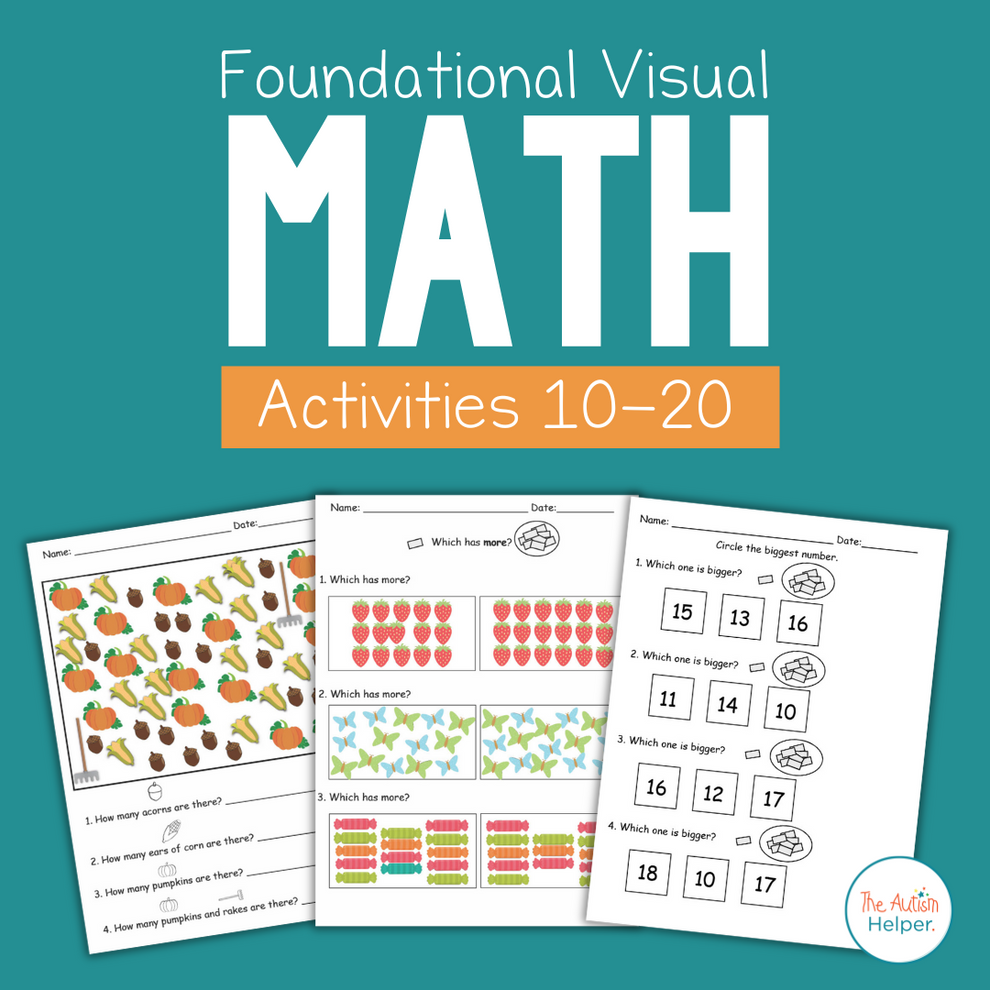 The Autism Helper Math Foundational Visual Math Activities {Numbers 10-20} – The Autism Helper
