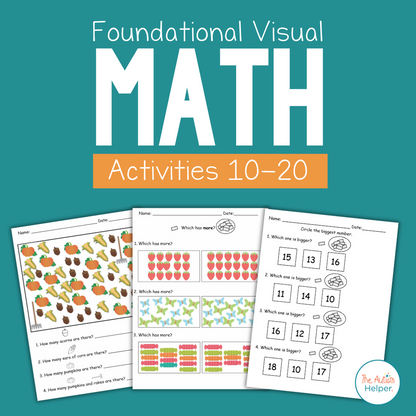 Foundational Visual Math Activities {Numbers 10-20}