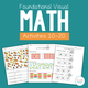 Foundational Visual Math Activities Numbers 10-20 cover with worksheets for counting and circling the bigger number