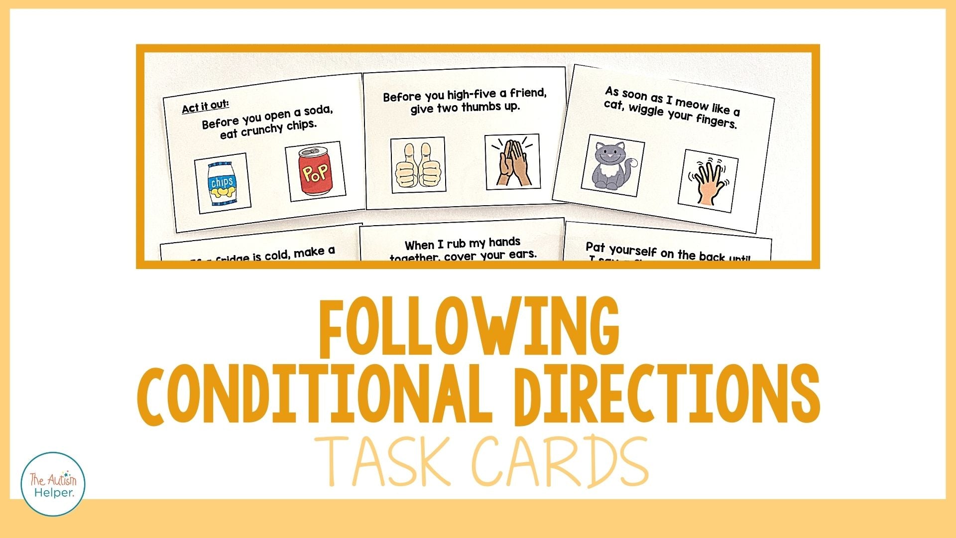 Following Conditional Directions Task Cards – The Autism Helper