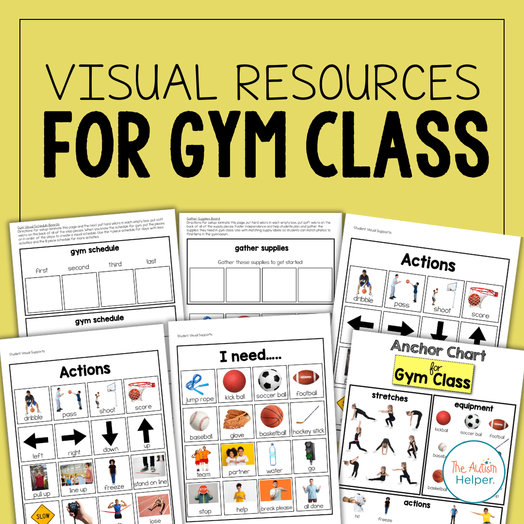 Visual Gym Routine Visual Resources for Gym Class – The Autism Helper