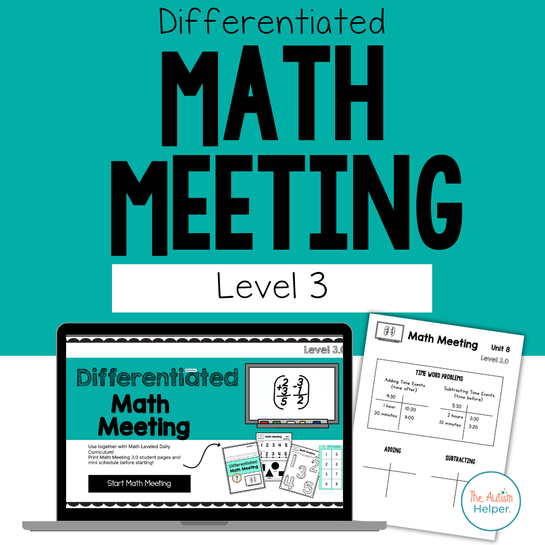 Differentiated Math Meeting Level 3.0
