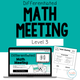 Differentiated Math Meeting Level 3.0 cover with regrouping and word problem activities for special education