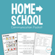 Home School Communication Packet cover with visual, written-choice, and fill-in daily communication forms