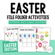 Easter File Folder Activities cover featuring 12 printable activities
