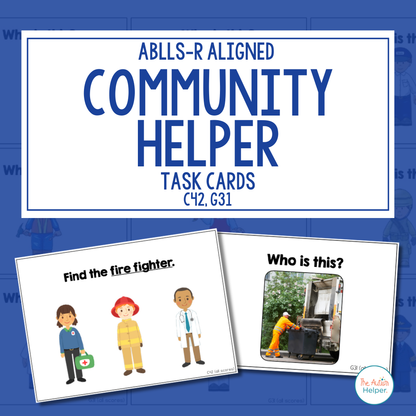 Community Helper Task Cards [ABLLS-R Aligned C42, G31]