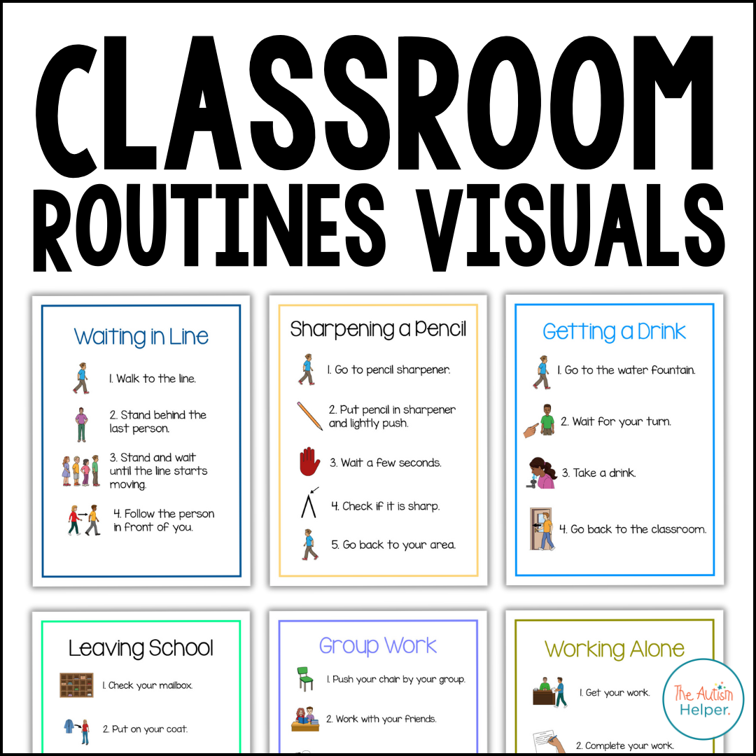 Autisim Routine Book Picture Classroom Routines Visuals – The Autism Helper