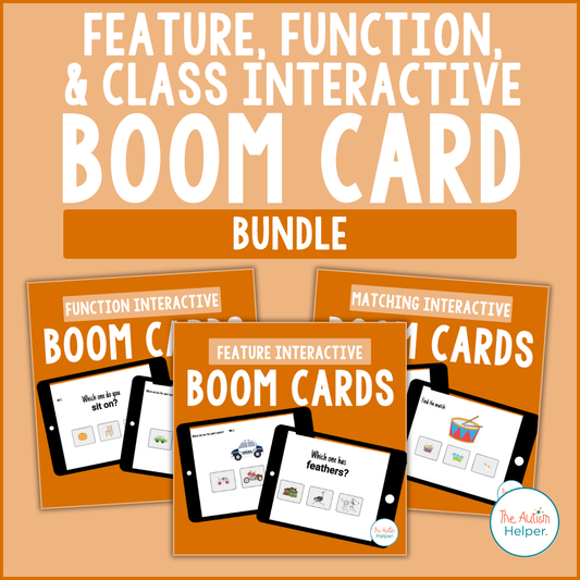 Feature, Function, & Class Interactive Boom Card BUNDLE