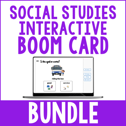 Social Studies Interactive Boom Cards Bundle