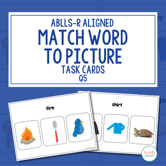 Ablls R Matching ABLLS-R Task Cards: Reading – The Autism Helper