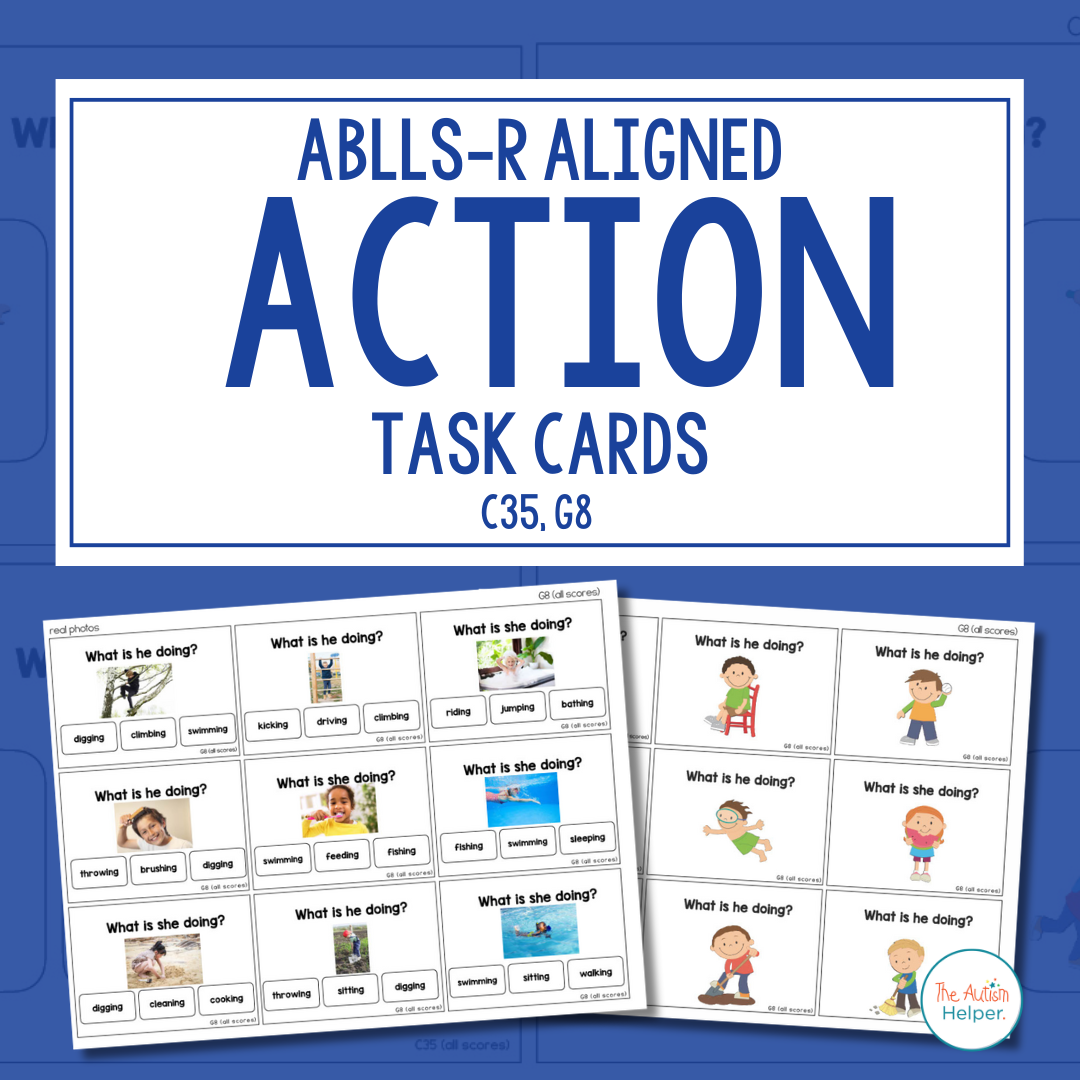 Action Task Cards [ABLLS-R Aligned C35, G8]