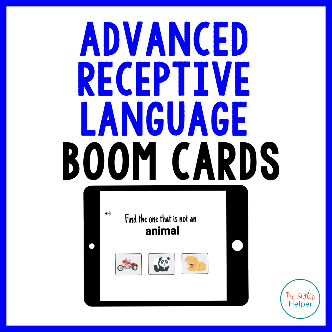 Advanced Receptive Language Skills Interactive Boom Cards