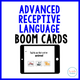 Advanced Receptive Language Skills Interactive Boom Cards: nonexample task with motorcycle, panda, and dog choices