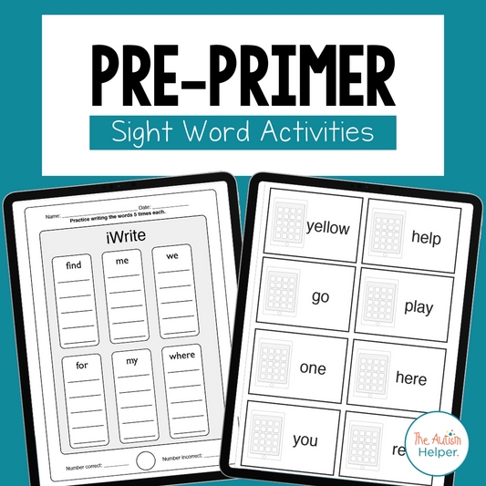 Pre-Primer Sight Word Activities