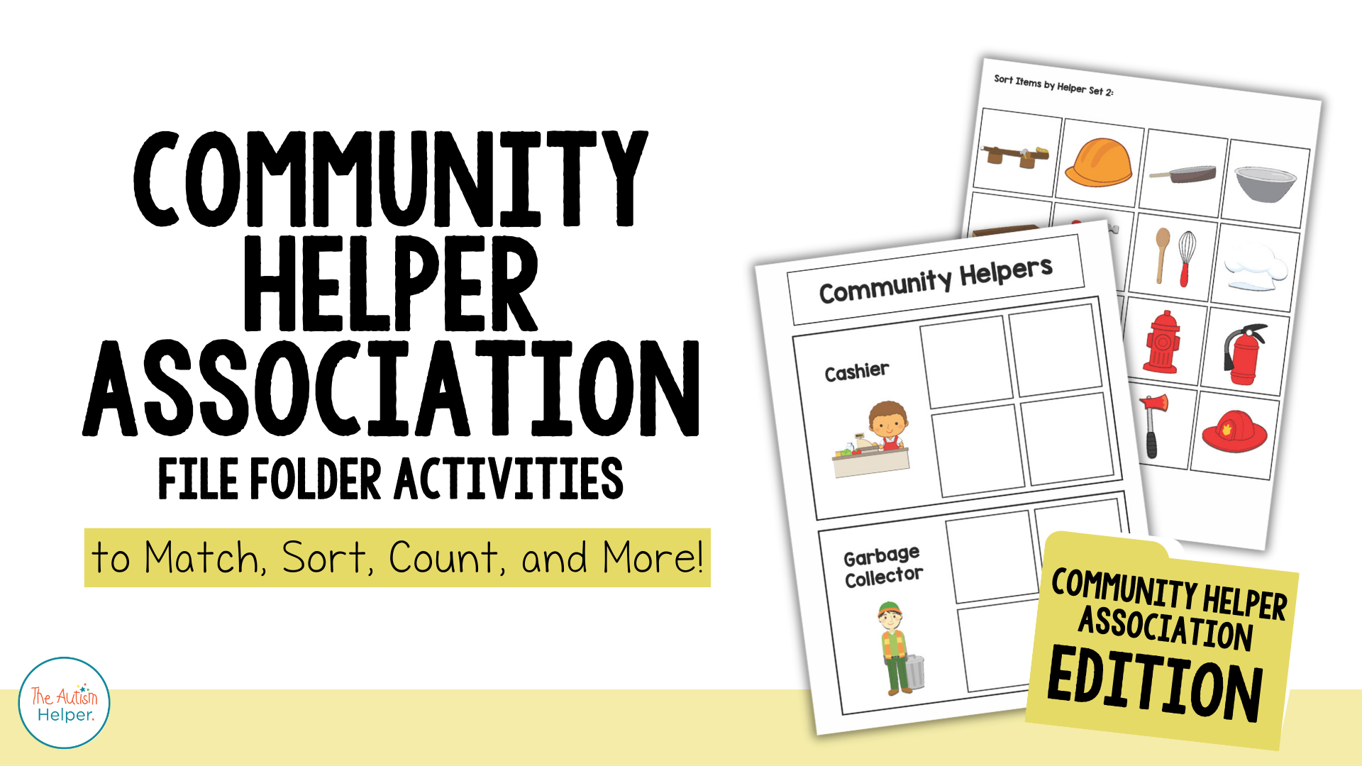 Community. Sign File Folder Sort Community Helper Association File Folder Activities – The Autism Helper