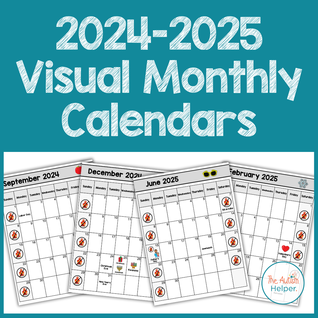 2024-2025 Visual Monthly Calendars