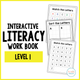Interactive Literacy Work Level 1: cover showing interactive literacy tasks