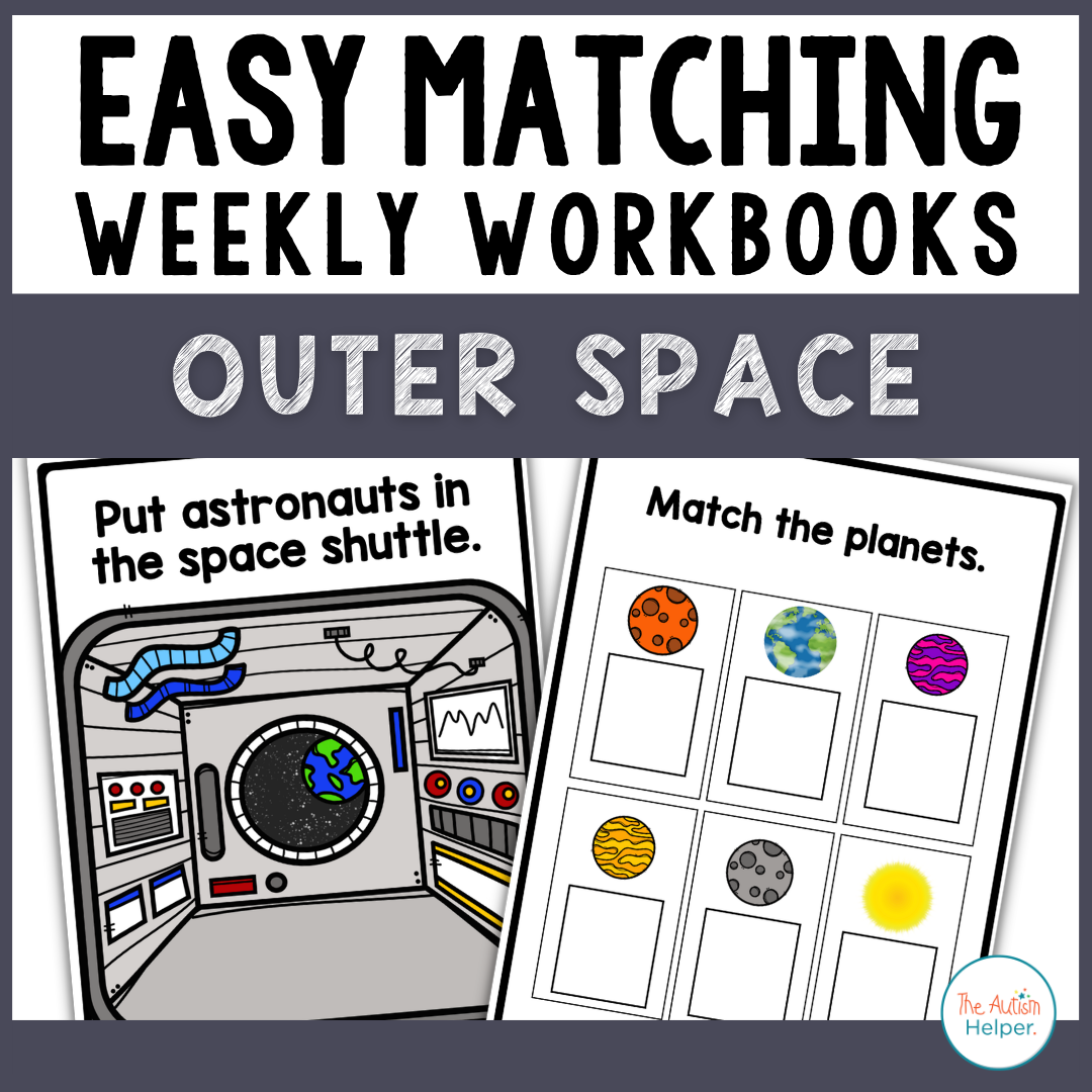 Easy Matching Weekly Workbooks - Outer Space Edition