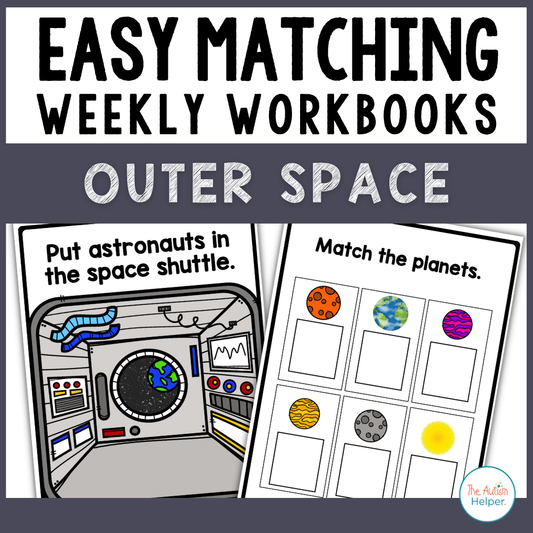 Easy Matching Weekly Workbooks - Outer Space Edition