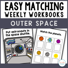 Easy Matching Weekly Workbooks - Outer Space Edition