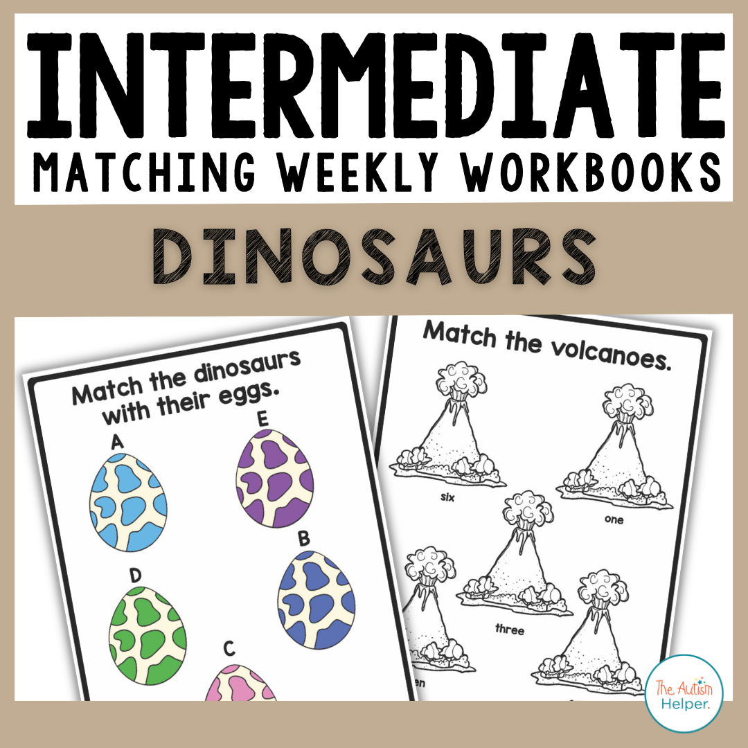 Intermediate Matching Weekly Workbooks - Dinosaurs