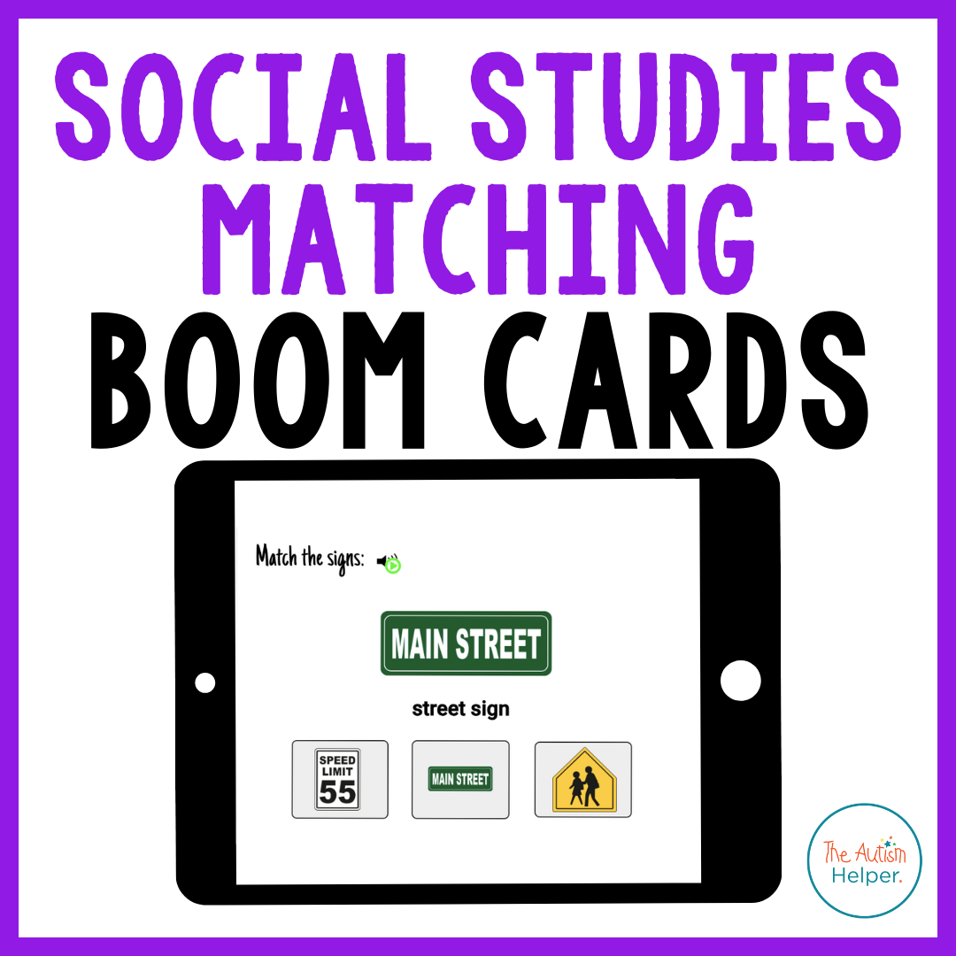 Social Studies Matching Interactive Boom Cards