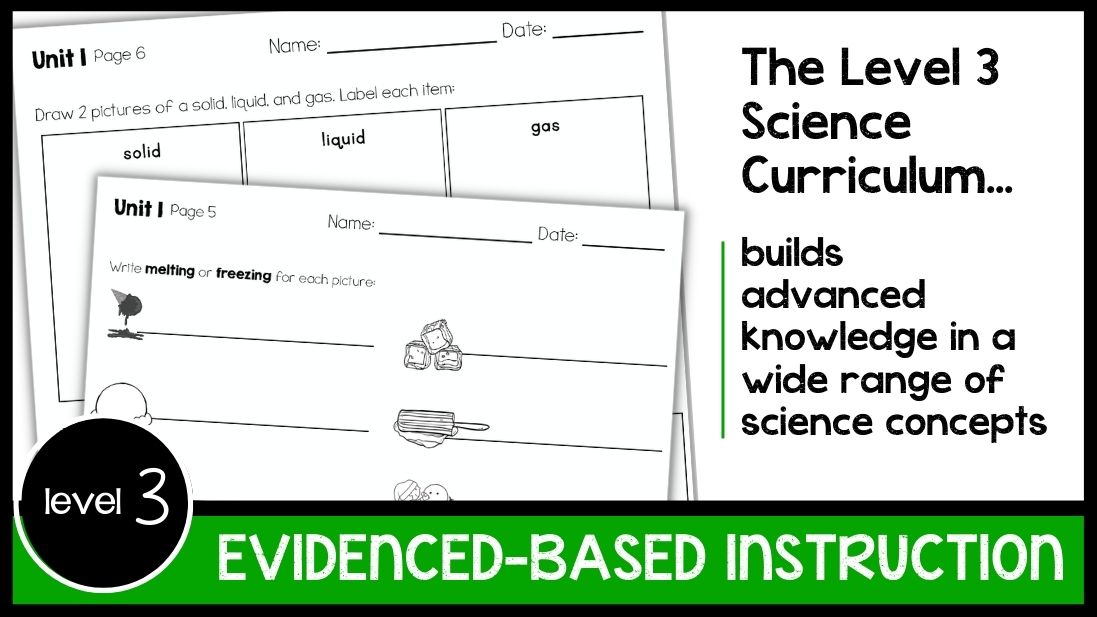 Level 3 Science Science Leveled Daily Curriculum {LEVEL 3} – The Autism Helper