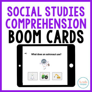 Social Studies Comprehension Interactive Boom Cards