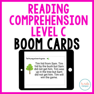 Reading Comprehension Level C Interactive Boom Cards