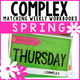 Complex Matching Weekly Workbooks Spring Edition cover, an advanced spring-themed matching workbook for special education