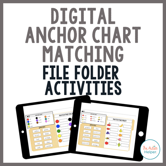 DIGITAL Anchor Chart Matching File Folder Activities