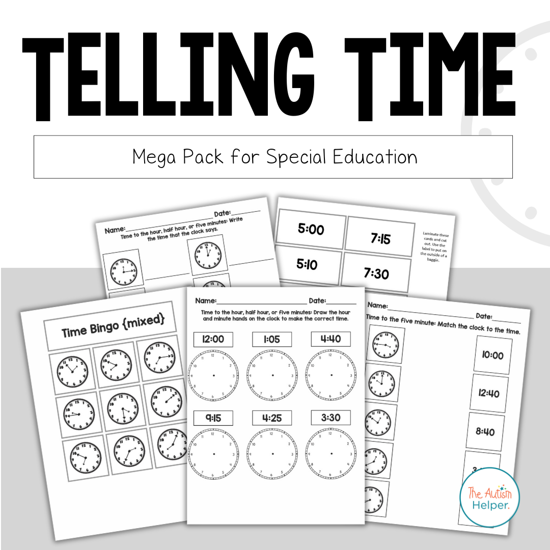 Telling Time Mega Pack for Special Education