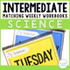 Intermediate Matching Weekly Workbooks Science cover, a science-themed matching and sorting workbook for special education