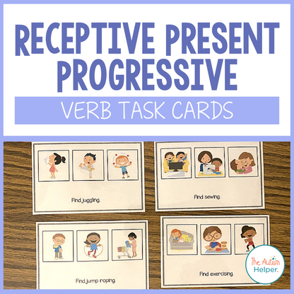 Receptive Present Progressive Task Cards