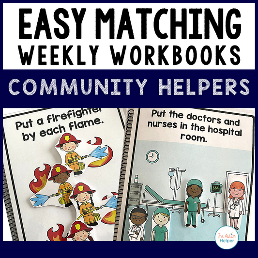 Easy Matching Weekly Workbooks - Community Helpers