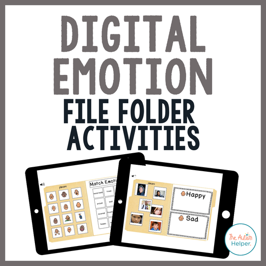 DIGITAL Emotion File Folder Activities