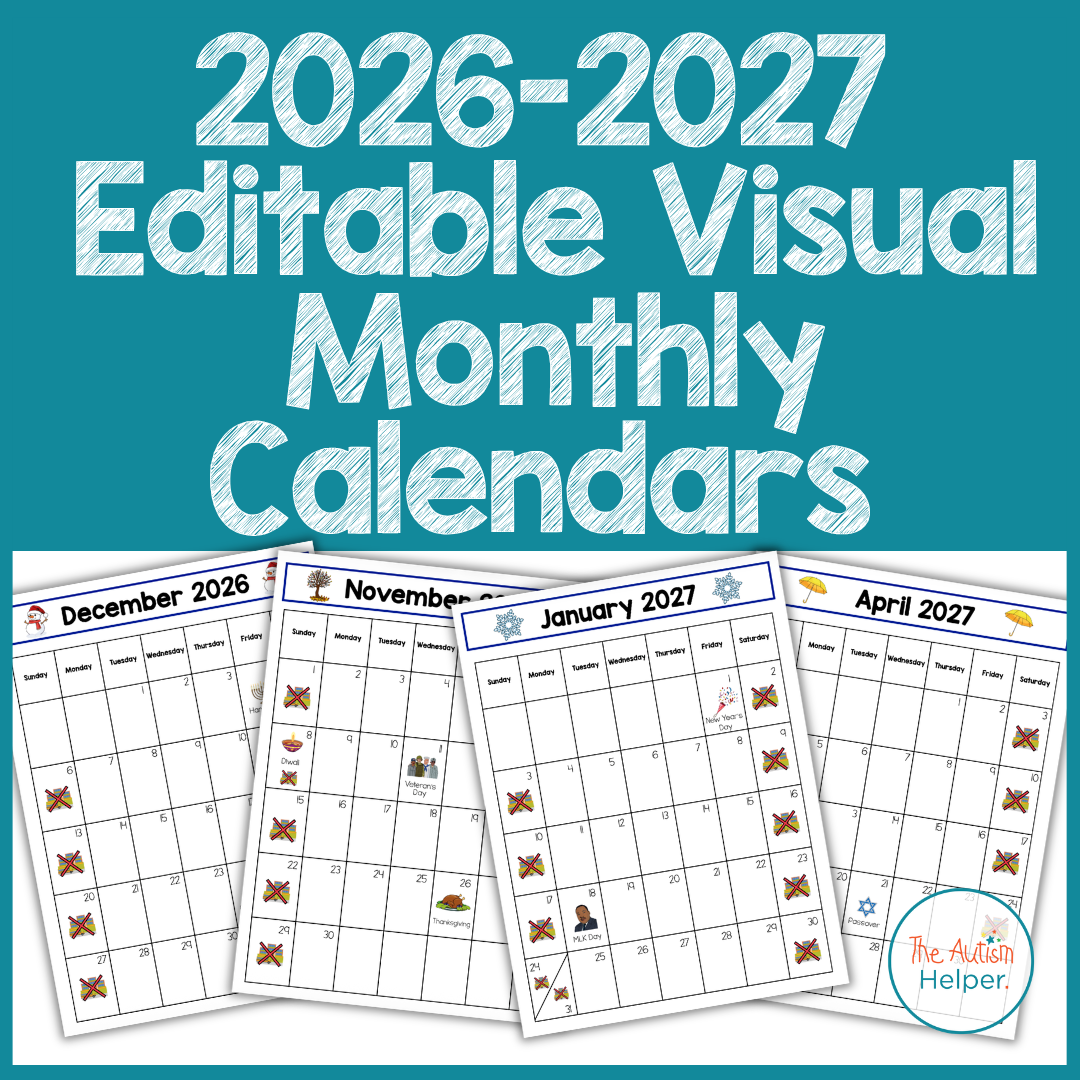 2026-2027 Editable Visual Monthly Calendars