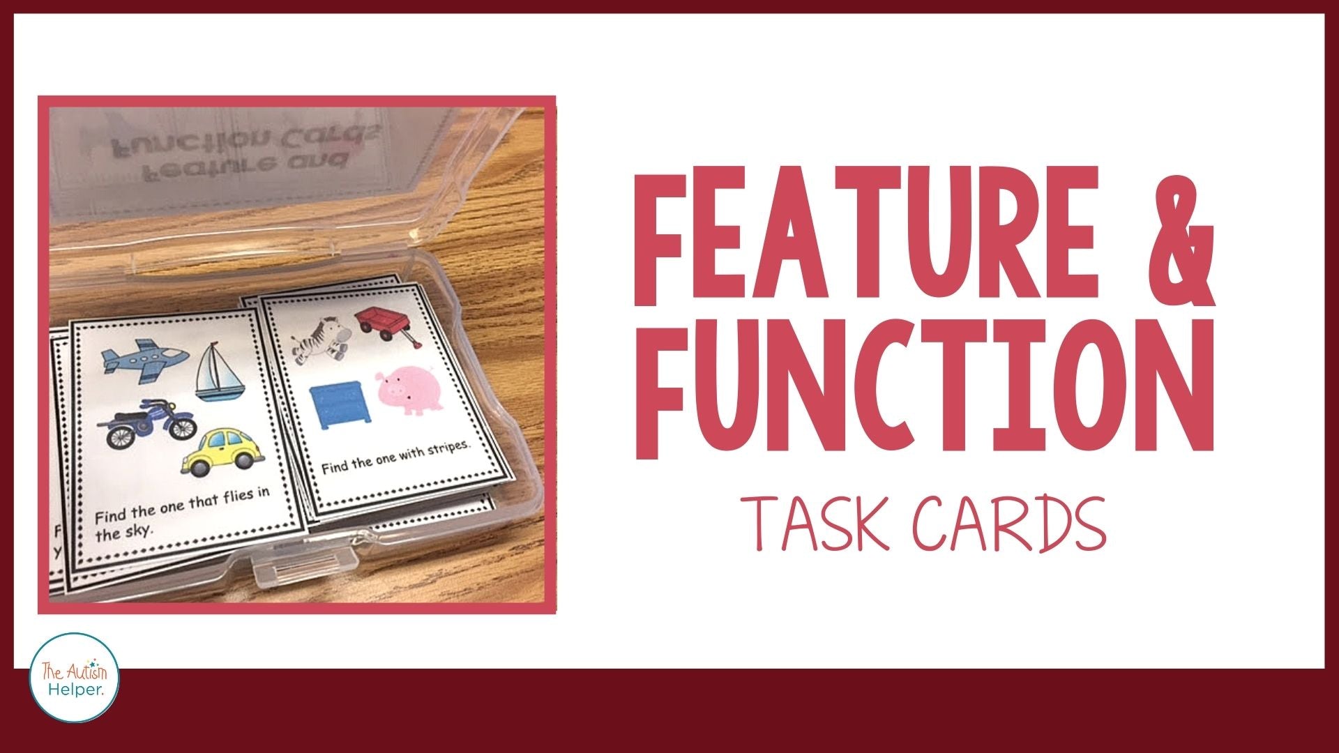 Feature and Function Task Cards – The Autism Helper