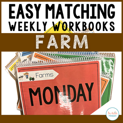 Easy Matching Weekly Workbooks - Farm Edition