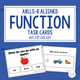 Function cover with ABLLS-R task codes and sample task cards