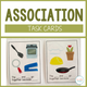 Association Task Cards cover featuring visual pairs of related items