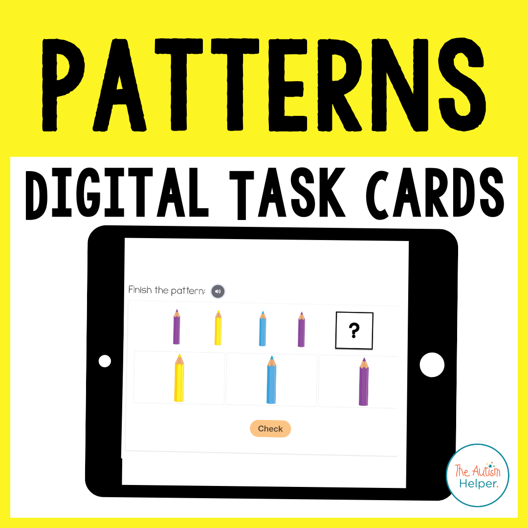 Digital Pattern Task Cards – The Autism Helper