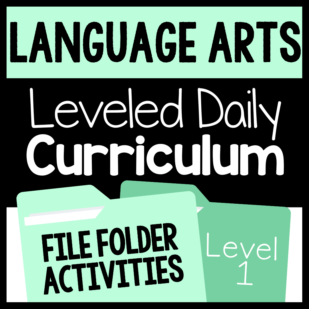 Level 1 Language Arts Leveled Daily Curriculum FILE FOLDER ACTIVITIES